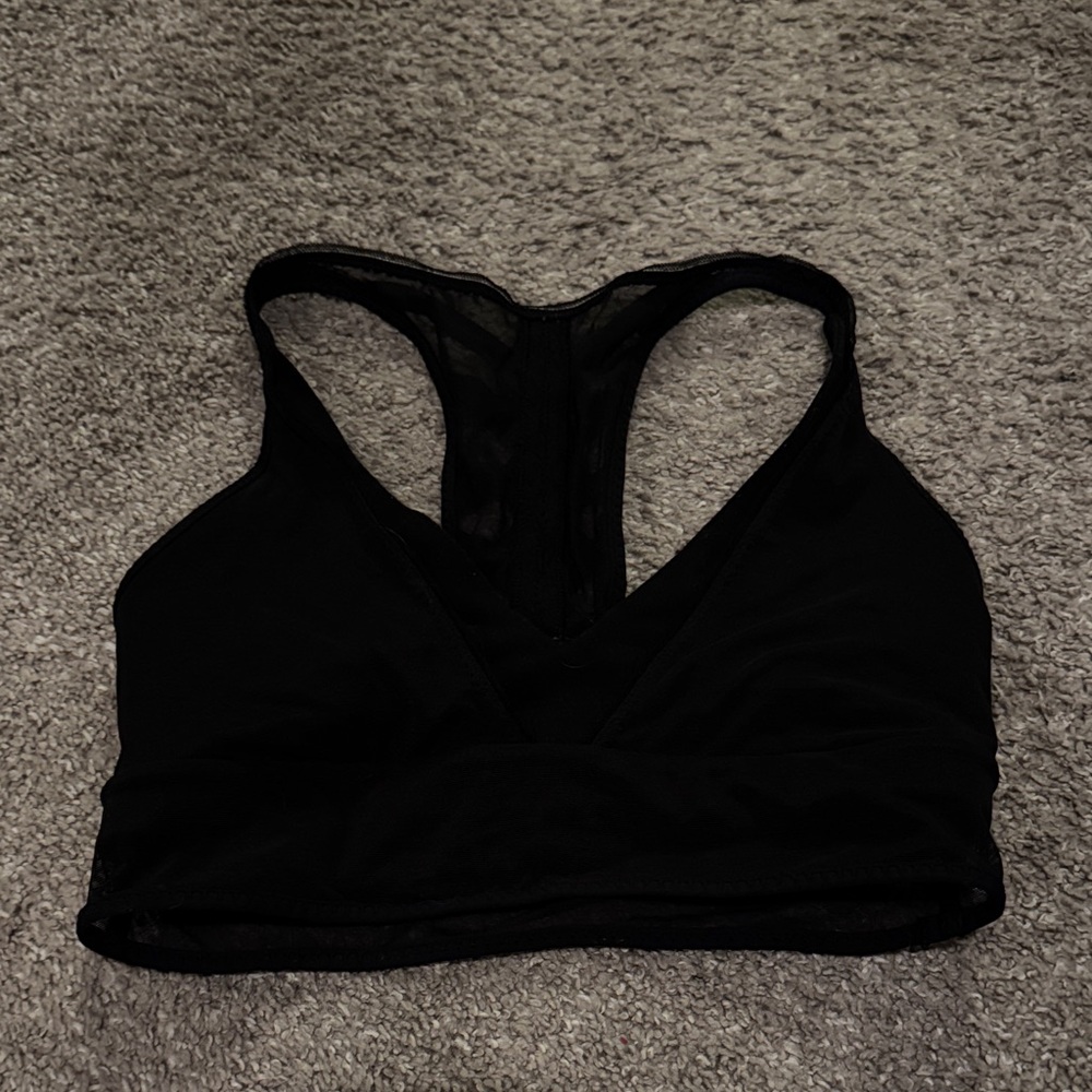 Lululemon black mesh bralette size 4